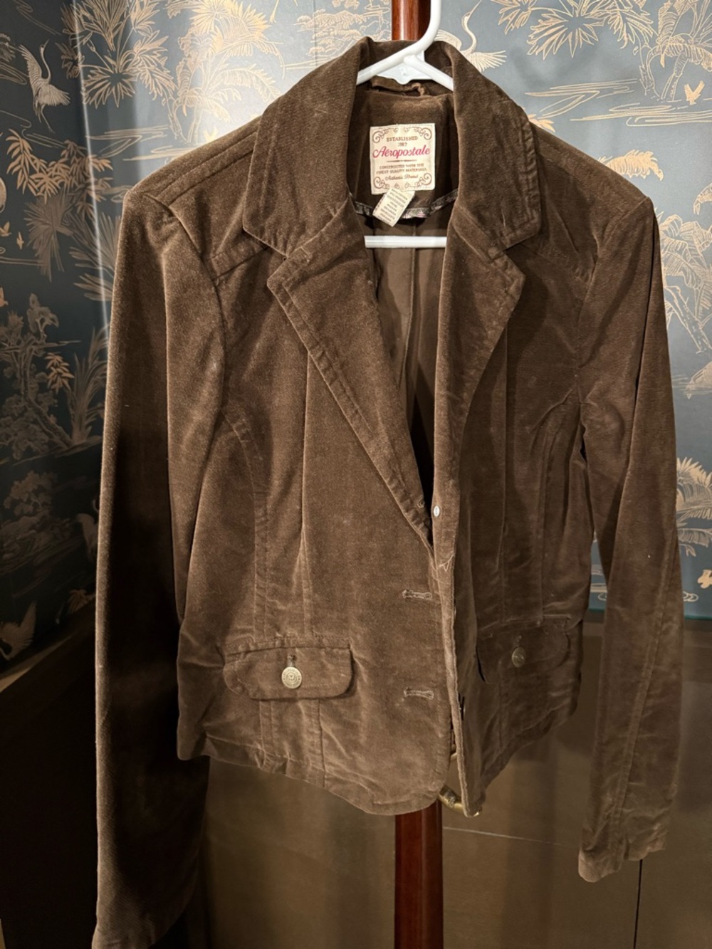 Aeropostale Women’s Dark Brown Corduroy Blazer